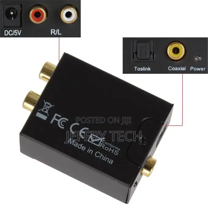 Digital to Analog Audio Converter Digital Optical Coaxial I