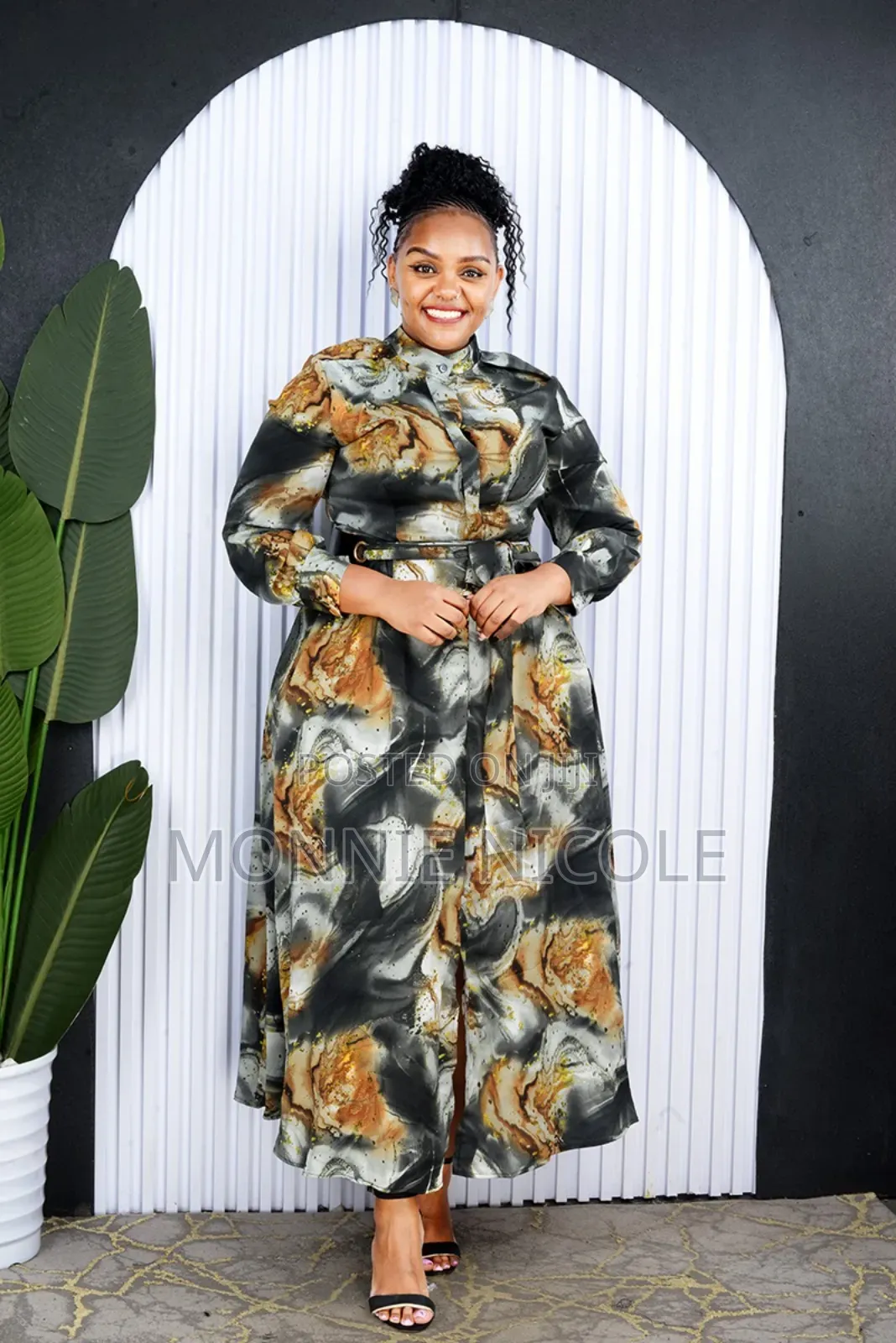 Maxi Floral Green Dress