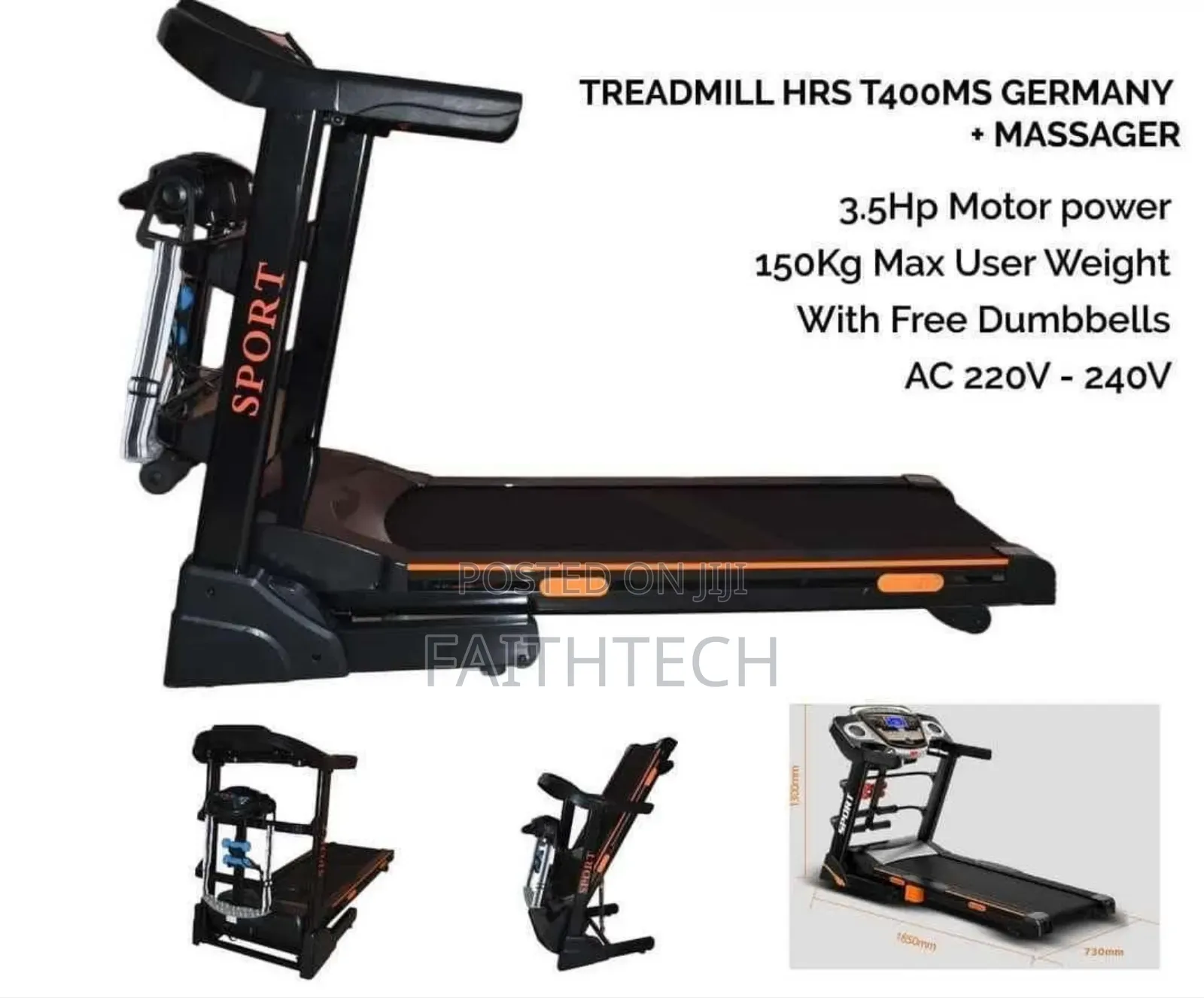 *Auto Incline Treadmill With Massage Belt
