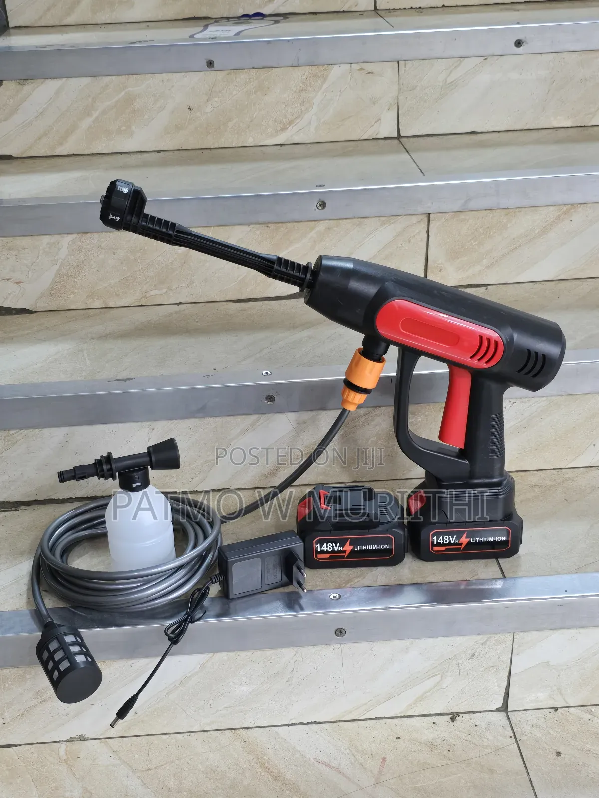 Portable Car Wash Gun 148v/High Power Cordless Car Wash Gun