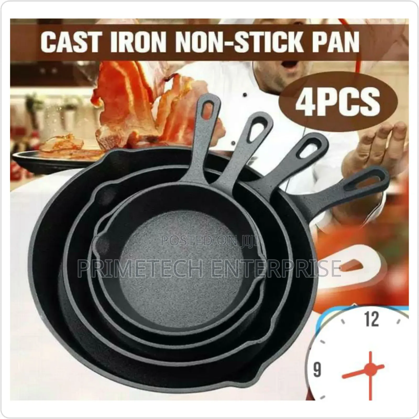4pcs Non-Stick Pans 16cm/20cm/26cm