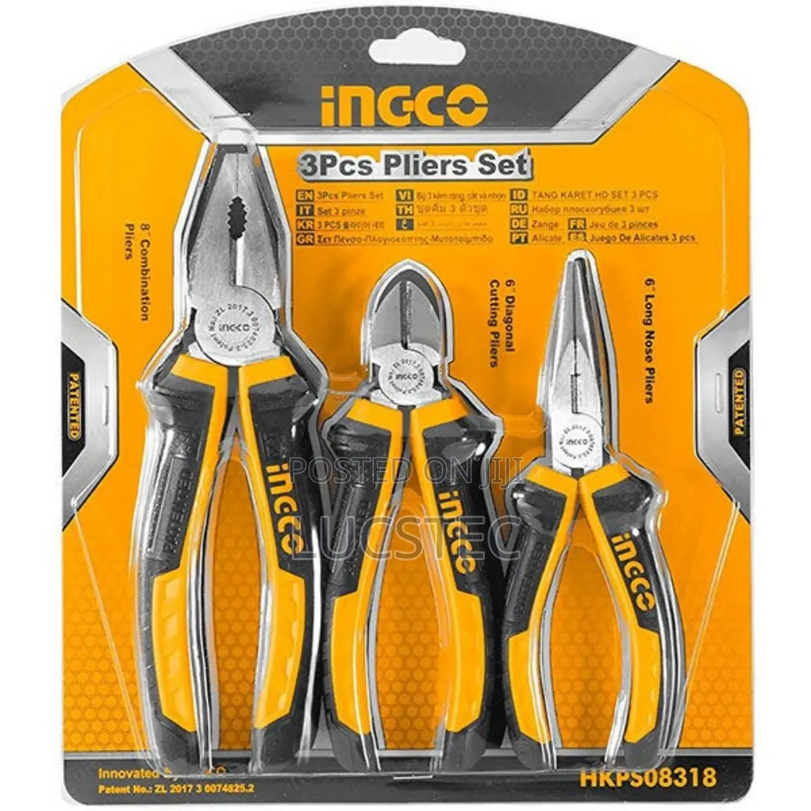 Ingco 3pcs Pliers
