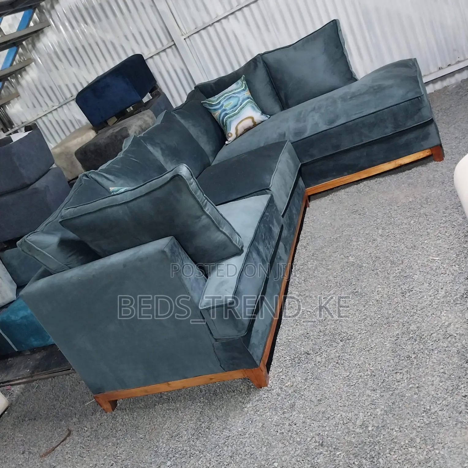 Decent 6 Seater Cozy L Seat Sofa