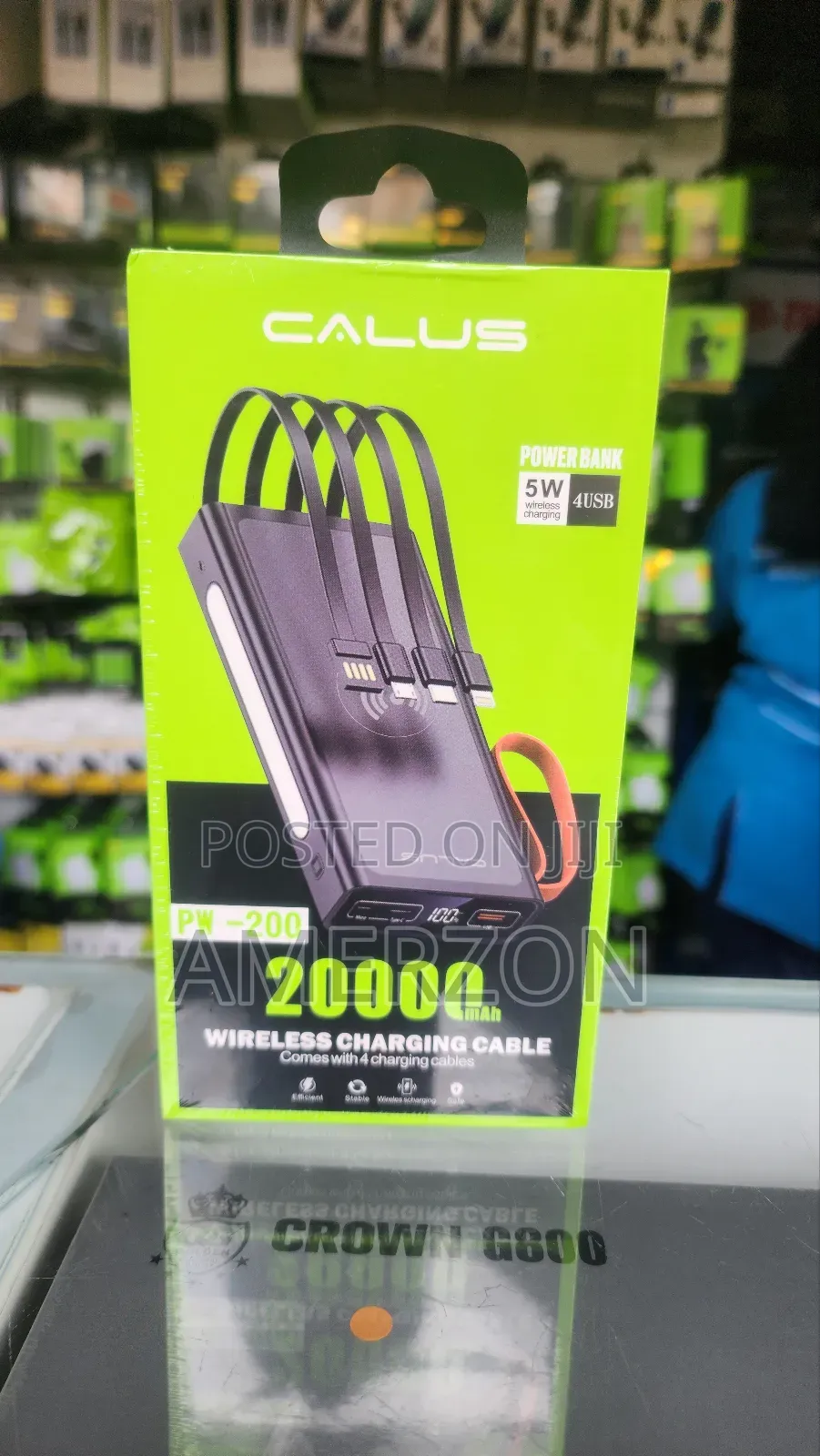 Calus Power Bank Sans Fil 20000mahcapacité Pw-200