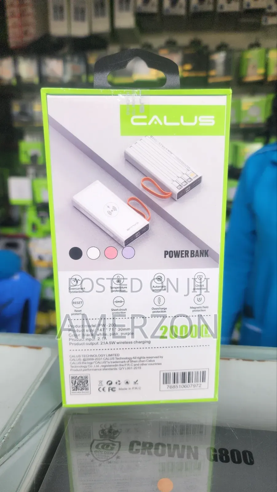 Calus Power Bank Sans Fil 20000mahcapacité Pw-200
