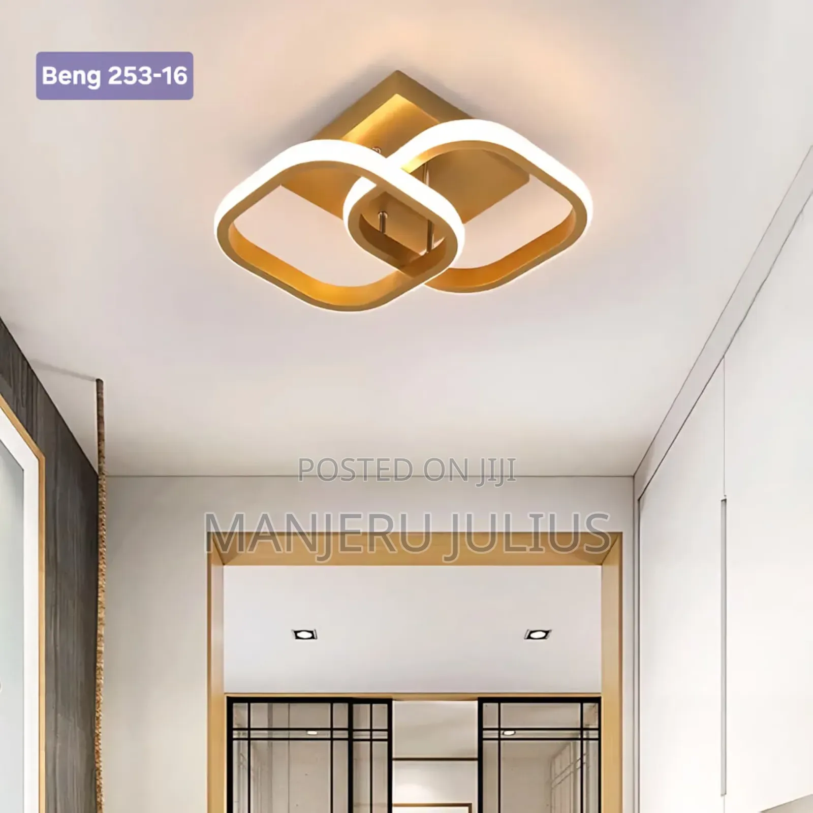 Gold Square Led Ceiling Light