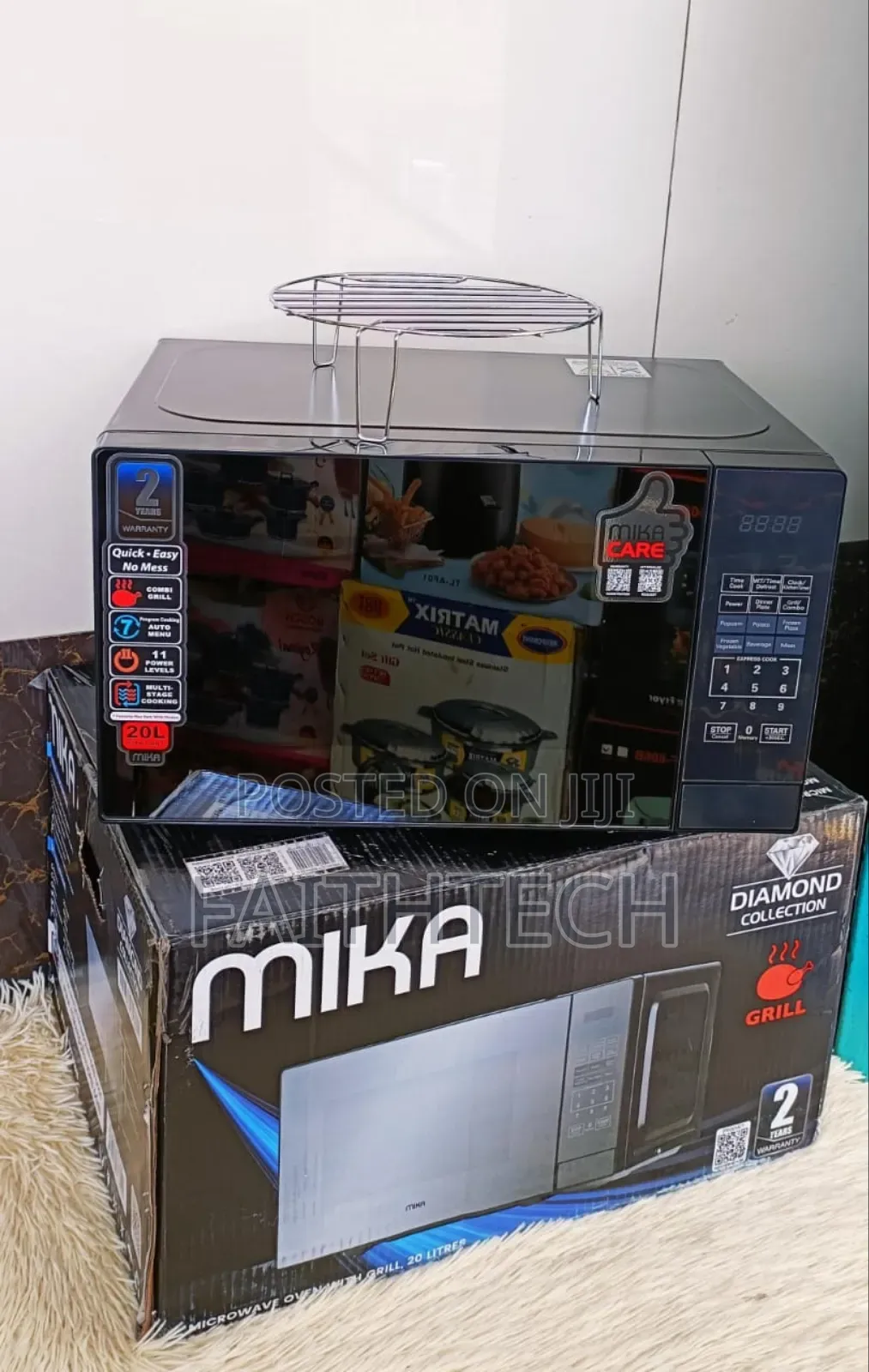 Mika Microwave Oven Grill 20ltr With 1000w Grill Silver