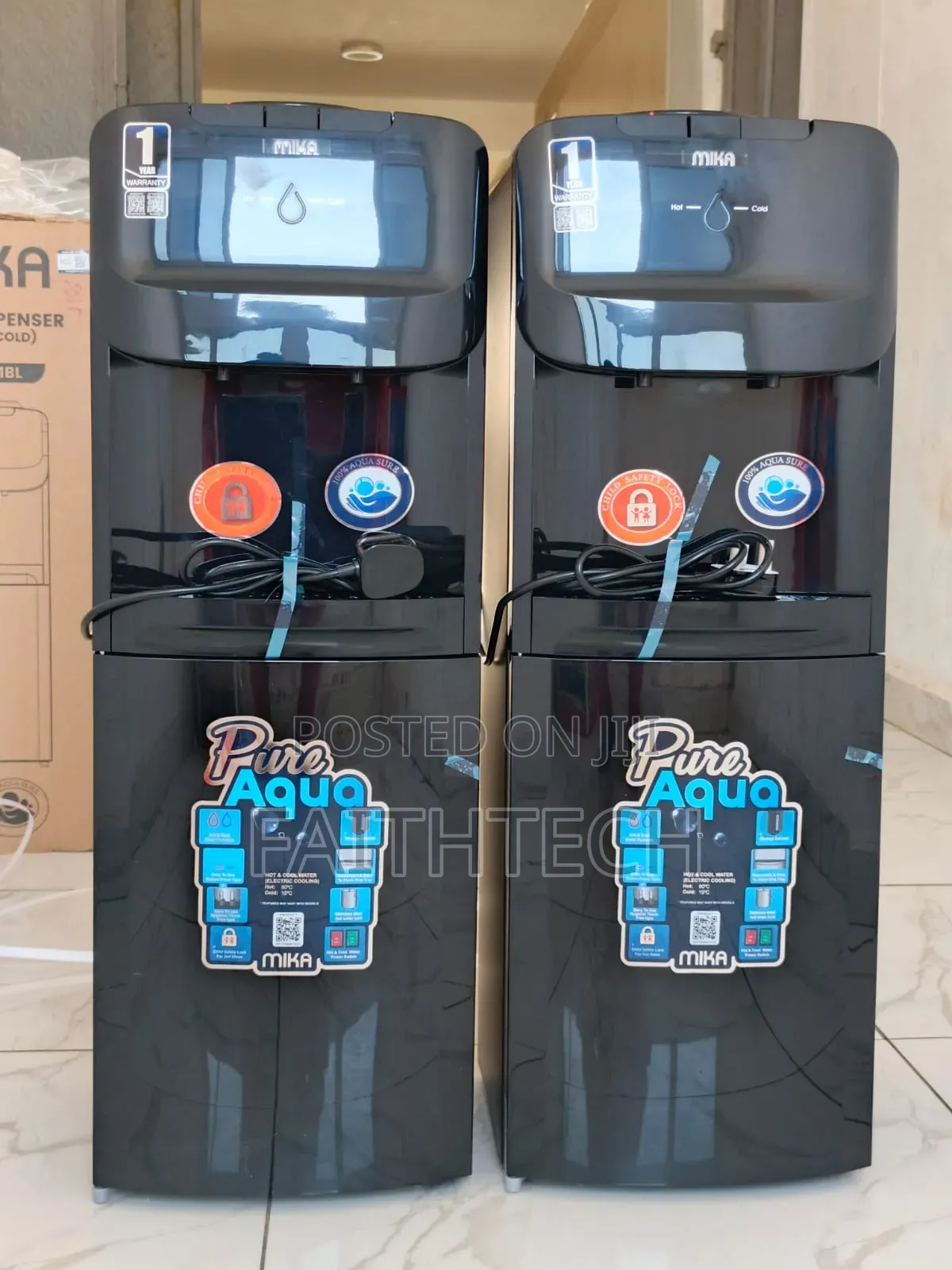 🔥Black Mika Free Standing Hot And Cold Water Dispenser