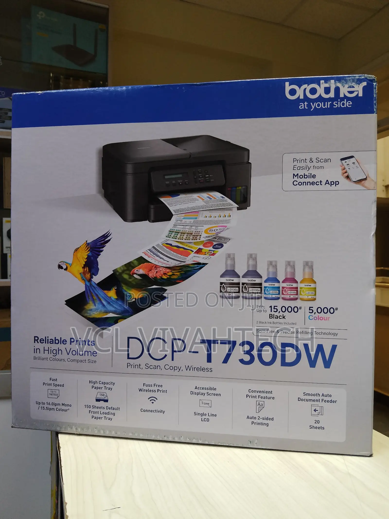 Brother Wireless All in One Ink Tank Printer, DCP-T730dw .