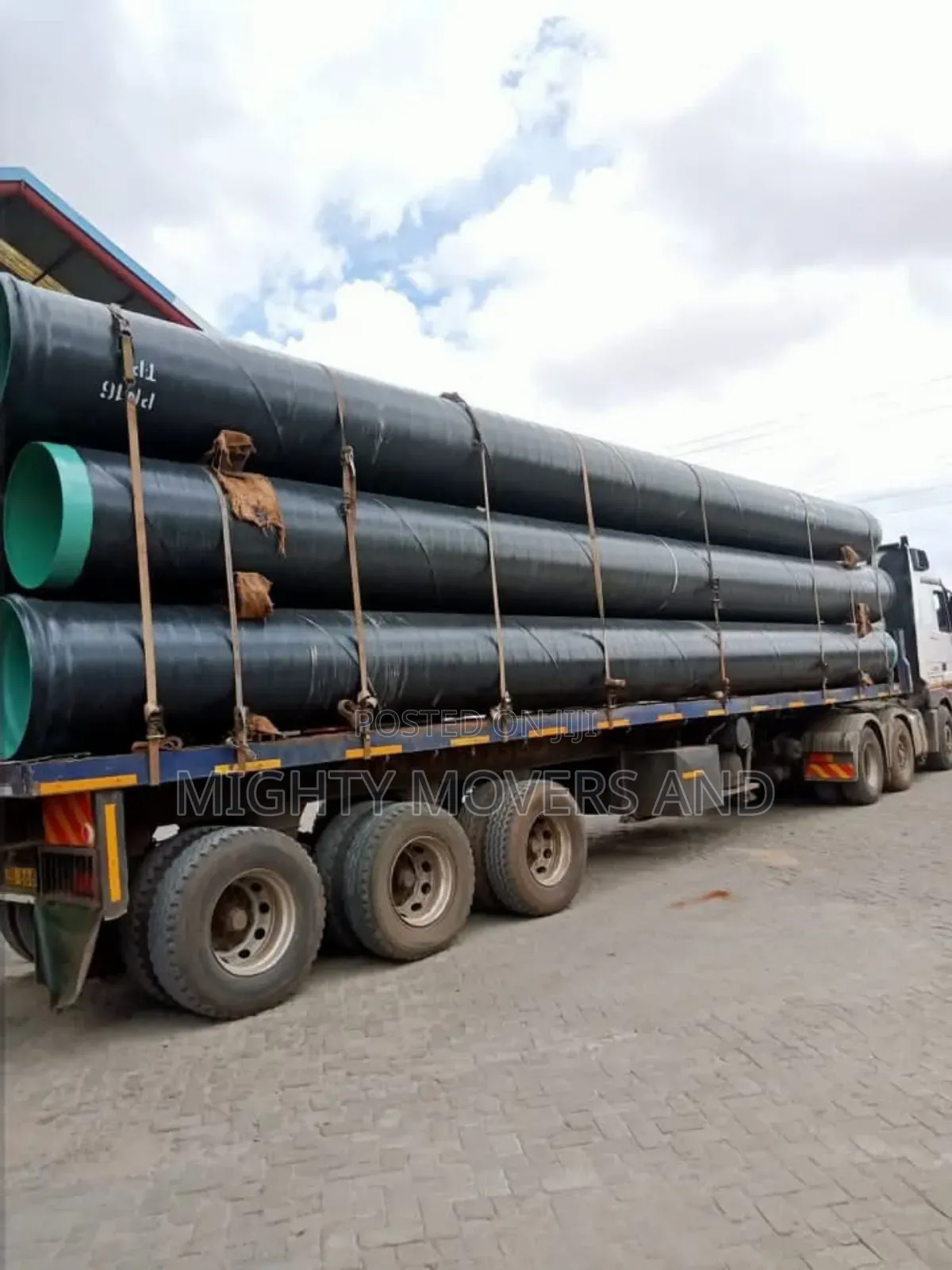 Flatbed Trailer for Transport of Goods Accessible.