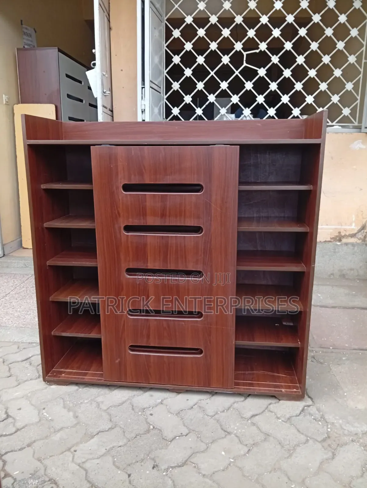 Modern Wooden Shoe Rack 4 By 4 Fit With Sliding Doors