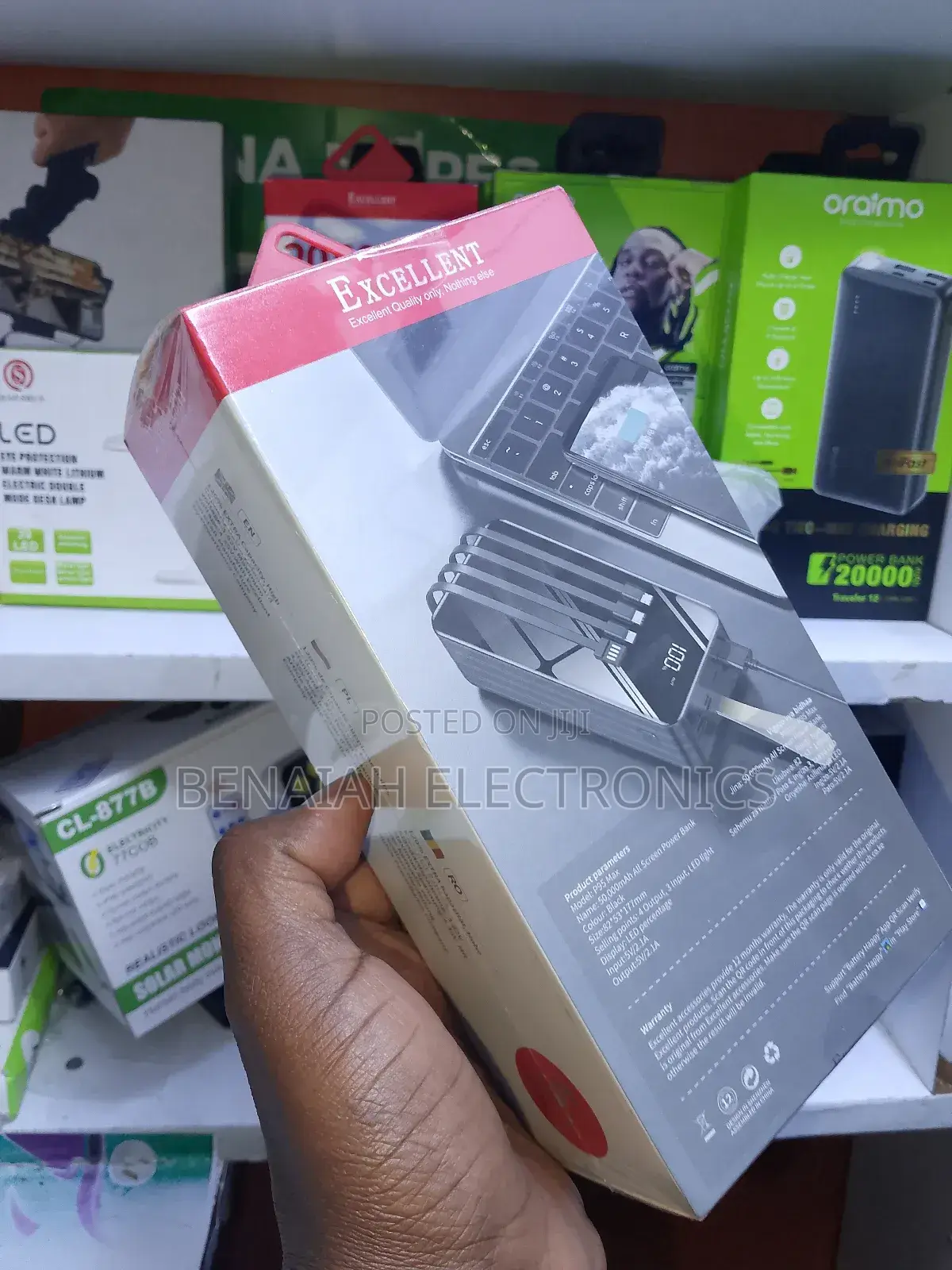 50000mah Powerbank, Four Output Attached Wired Powerbank