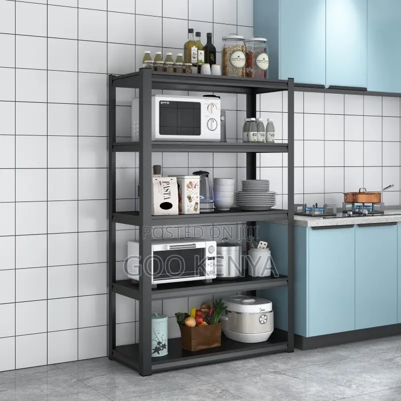 Home Furniture ; Stand Adjustable Metal Rack Steel Shelf