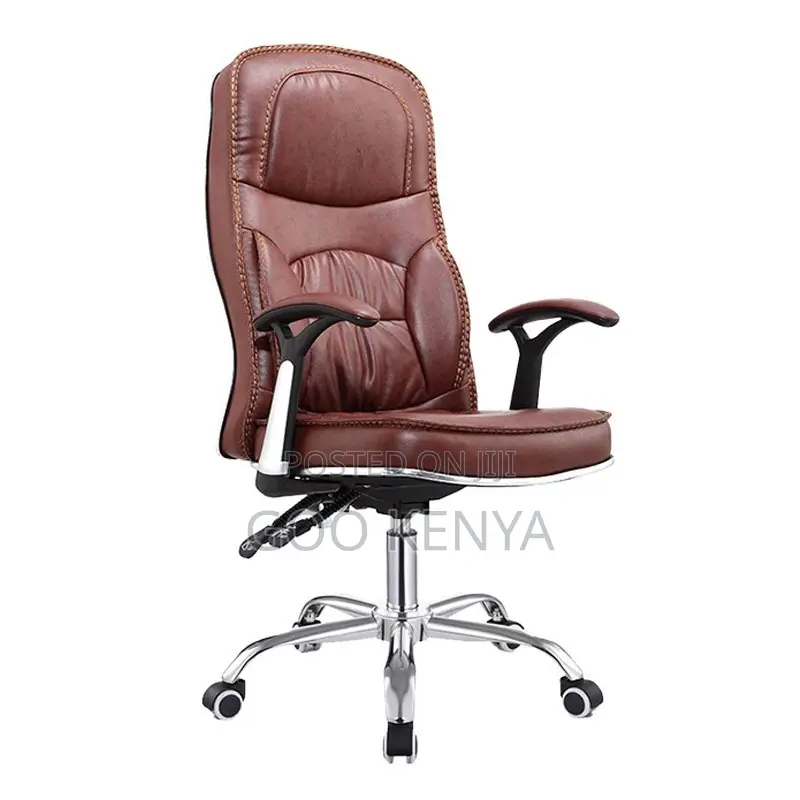 Office Chair ; Executive Office Adjustable Leather Backrest
