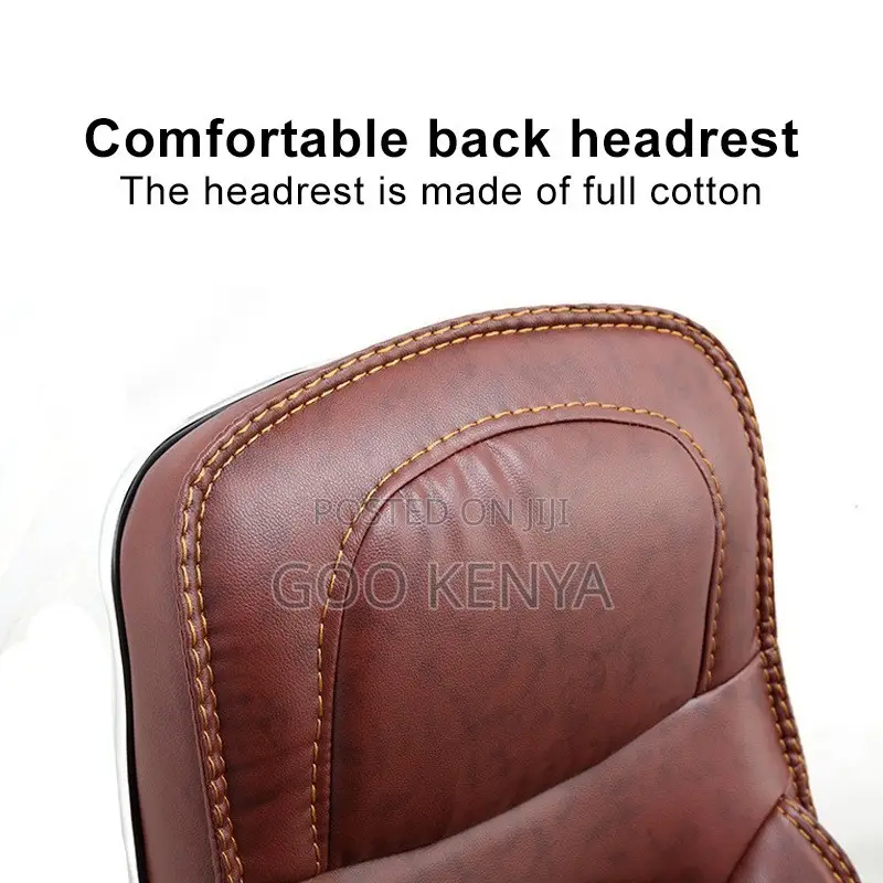 Office Chair ; Executive Office Adjustable Leather Backrest