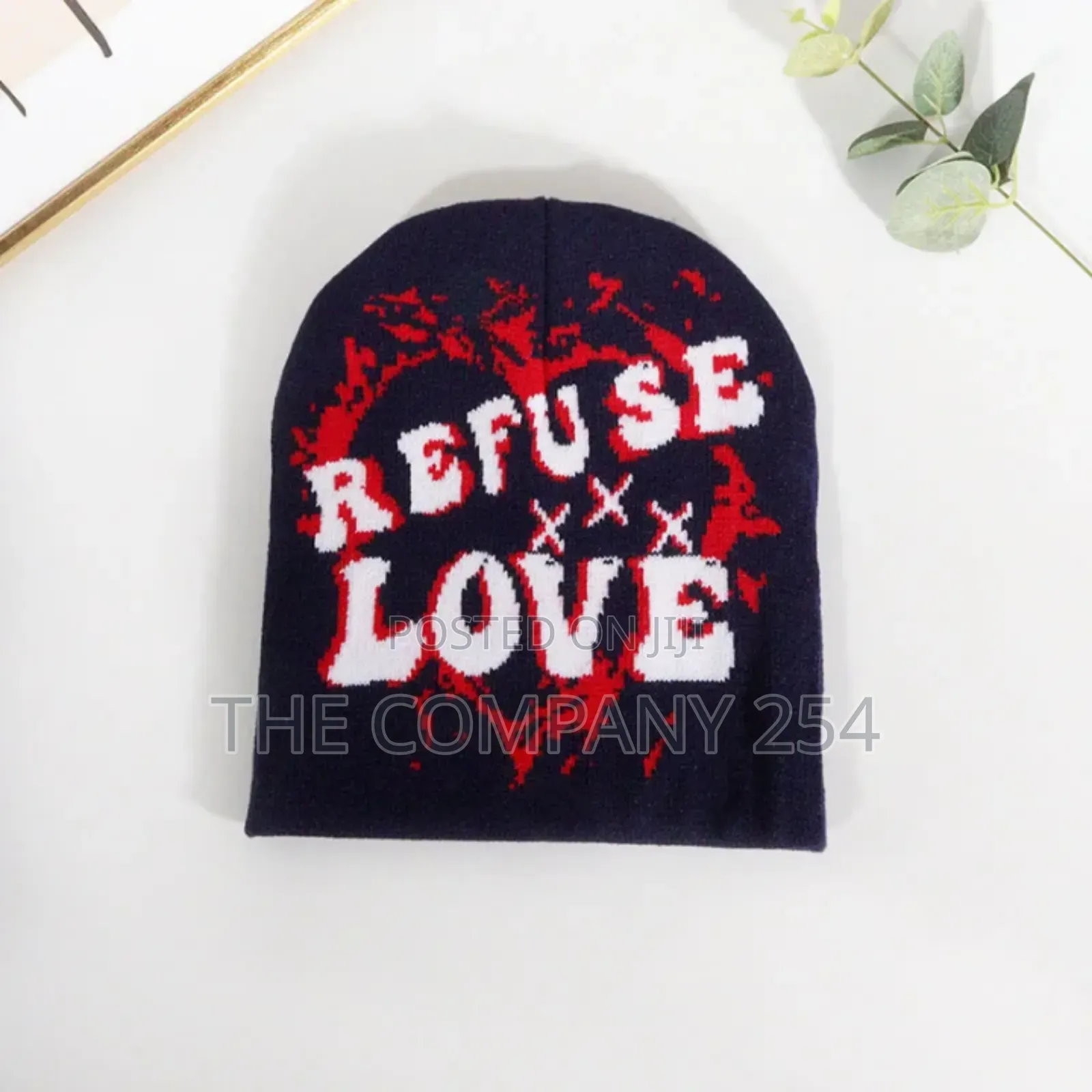 Refuse Love Beanie Skull Alphabet Love Jacquard Knitted Hat