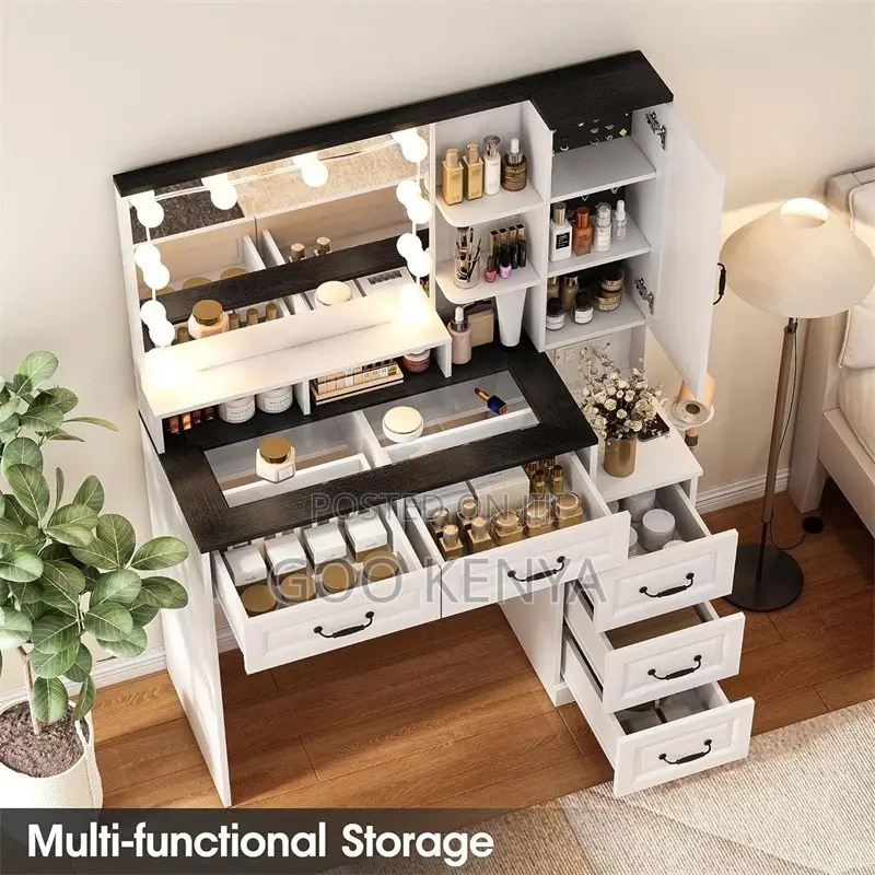 Home Dresser ; Dressing Table With Lamp and Mirror