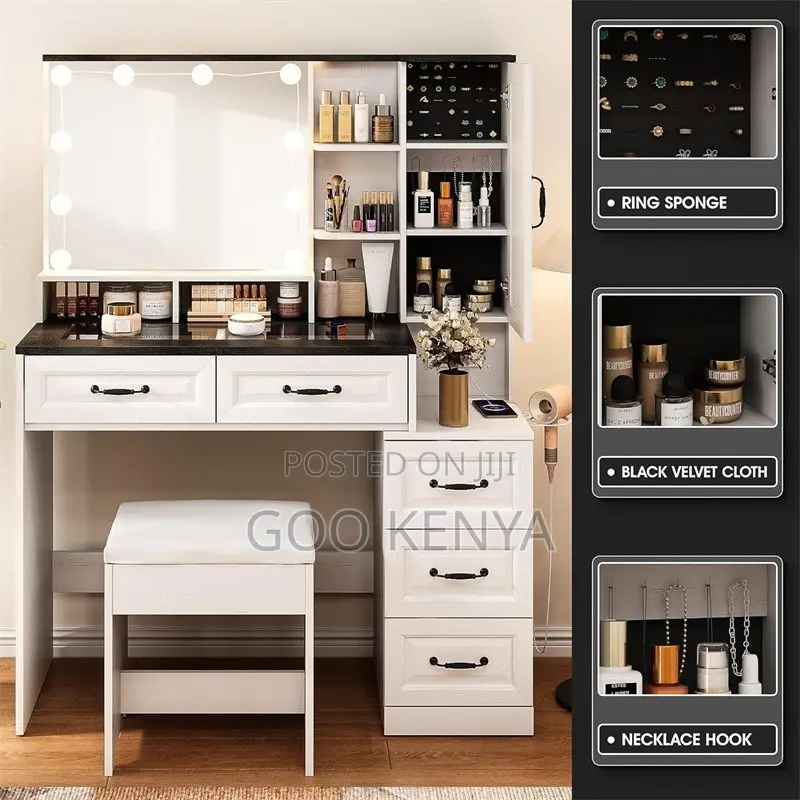 Home Dresser ; Dressing Table With Lamp and Mirror