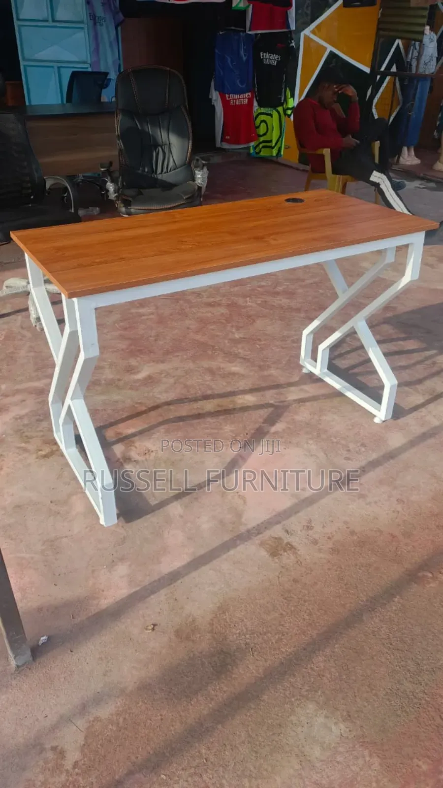 Brown Metallic Office Desk