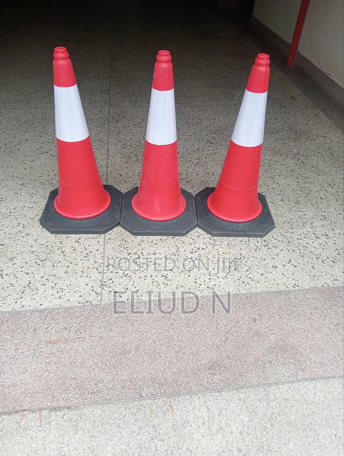 Reflective Traffic Cone Red/White