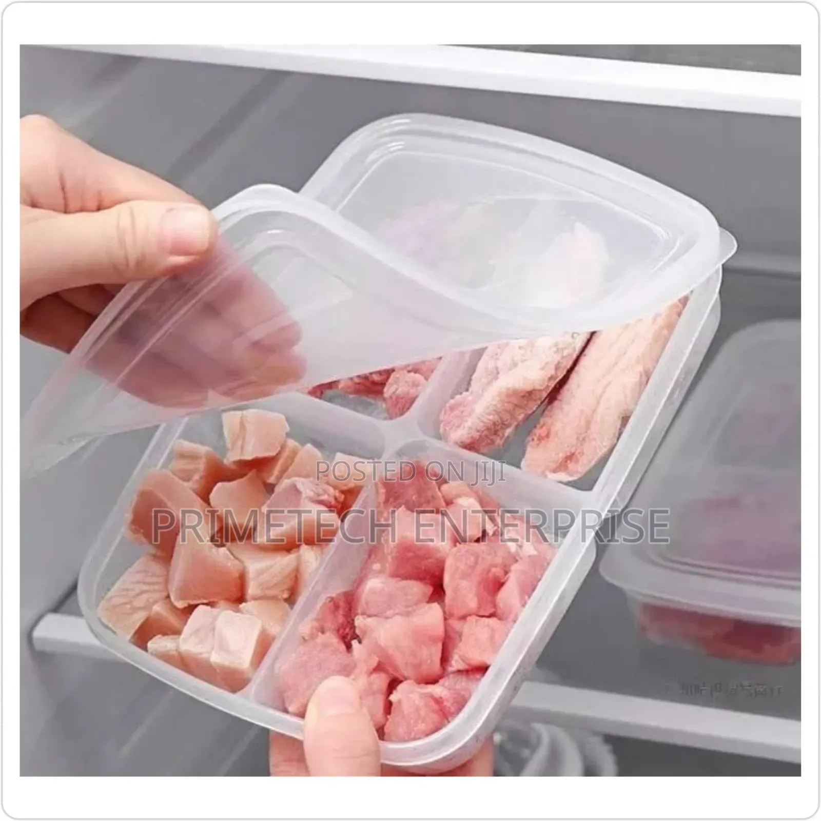 Re-Usable Plastic Compartment Fridge Containers