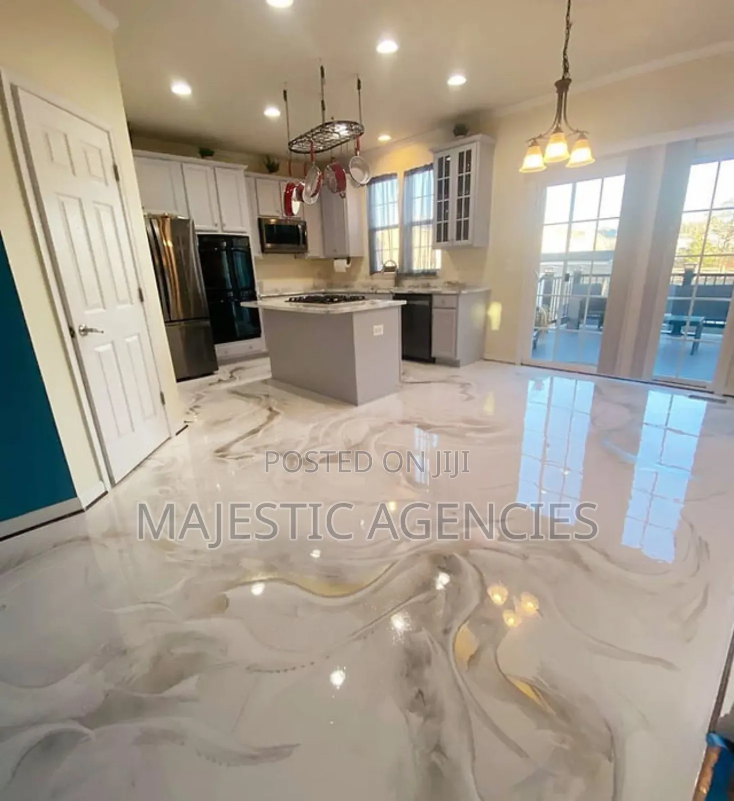 Metallic Epoxy Floor for Kitchen