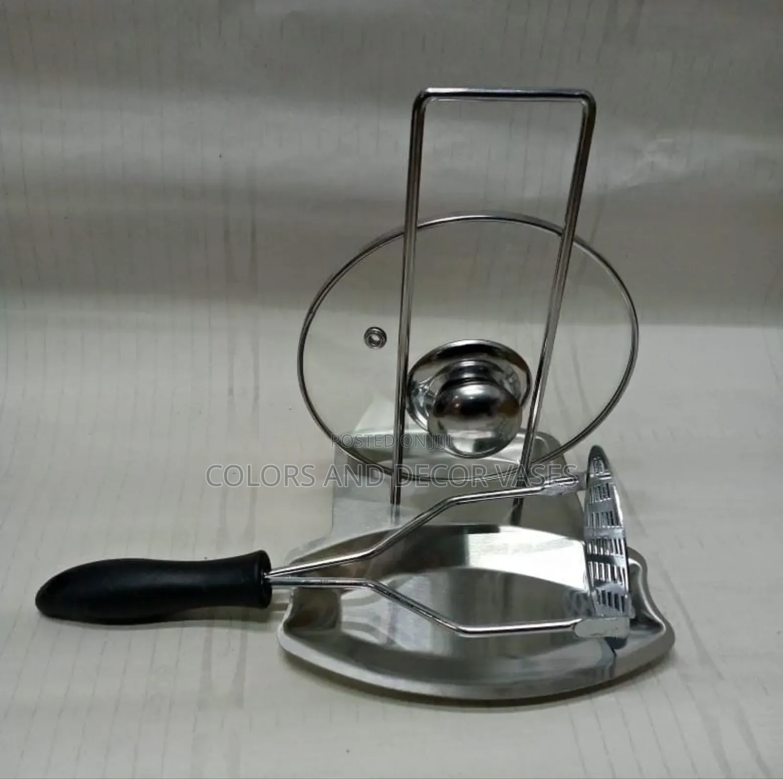 Stainless Steel Serving Spoon and Pot Lid Rest
