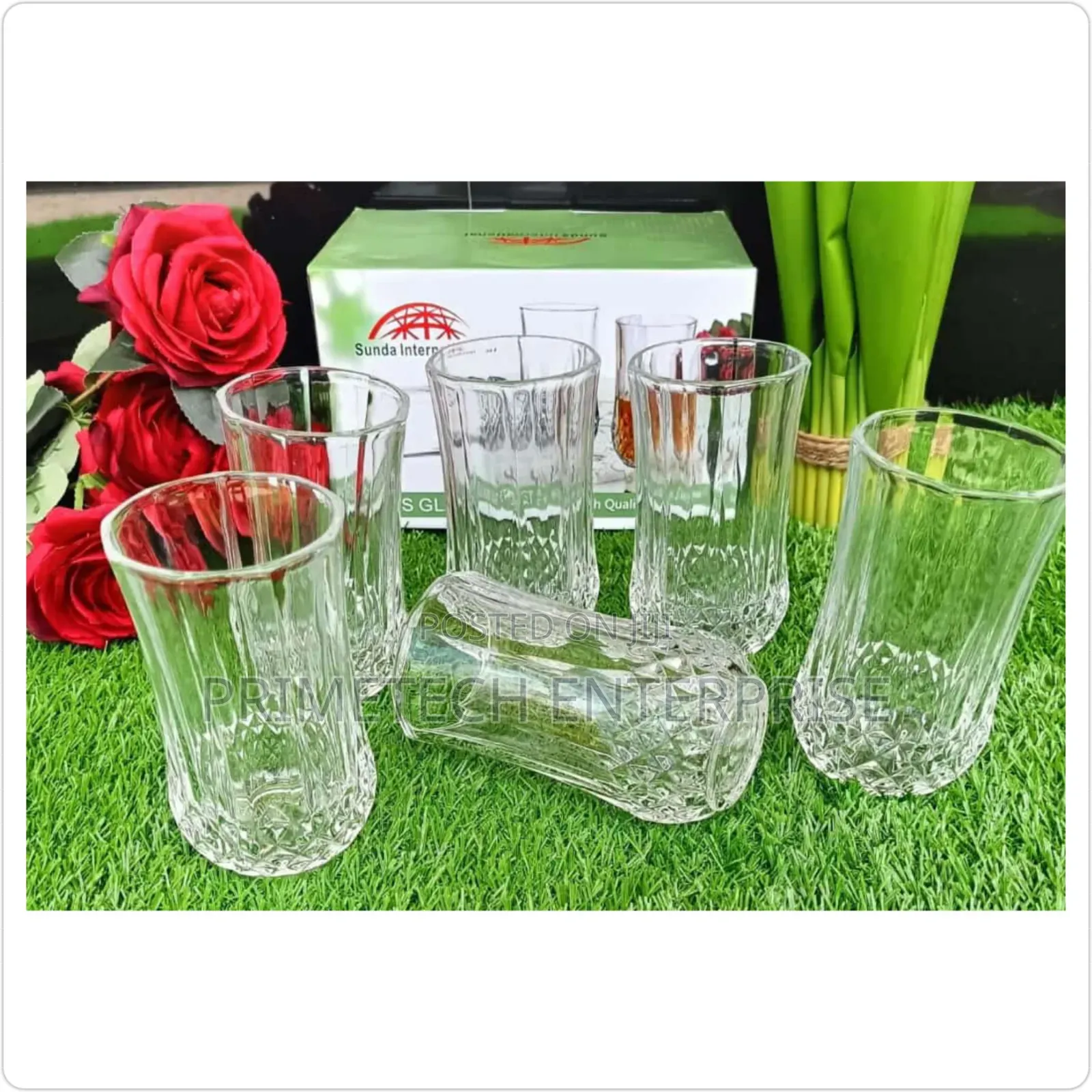 6pcs Long Diamond Glasses