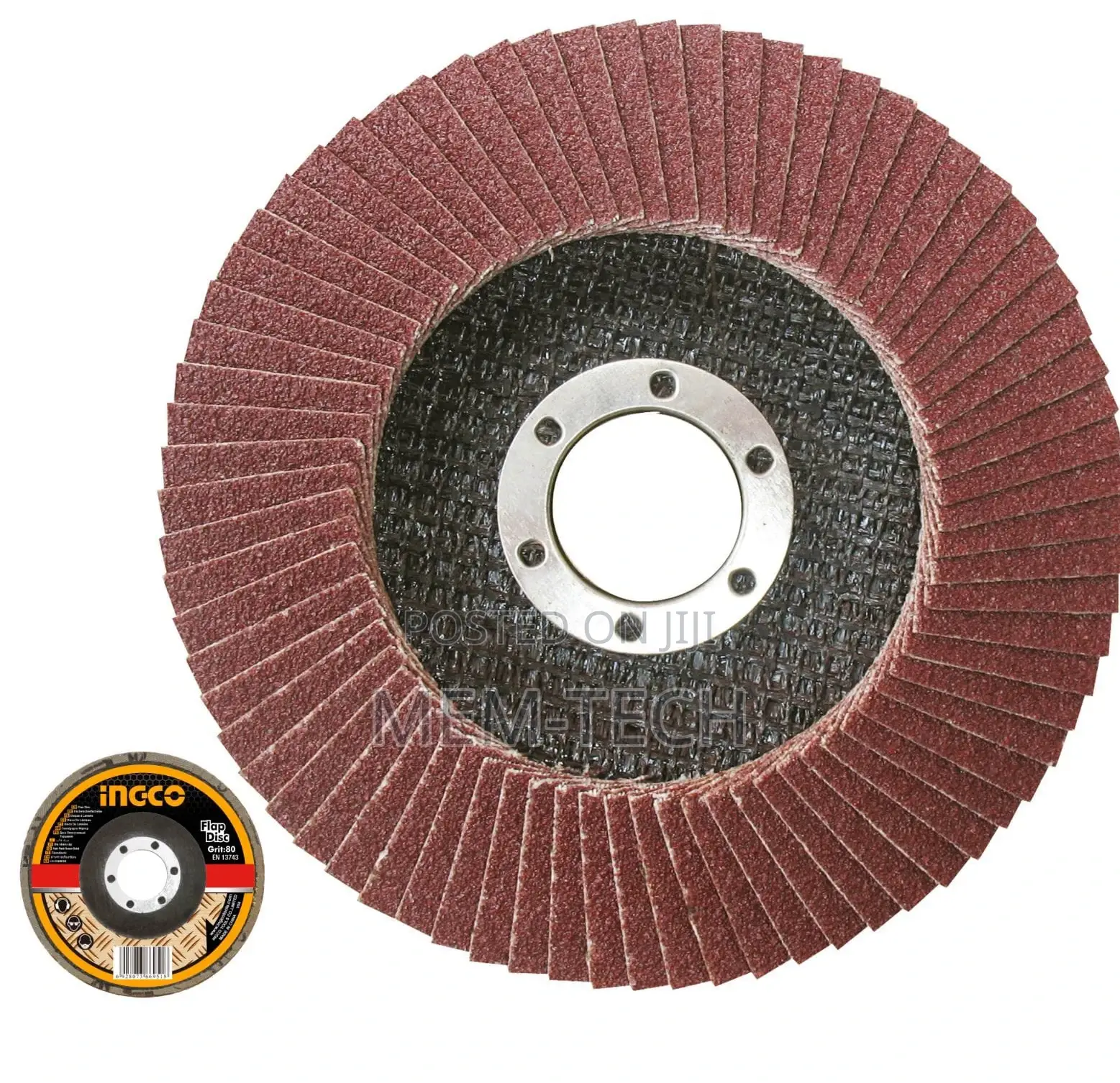 Ingco Strong Flap Disc "Size: 115mm*22.2mm,P80