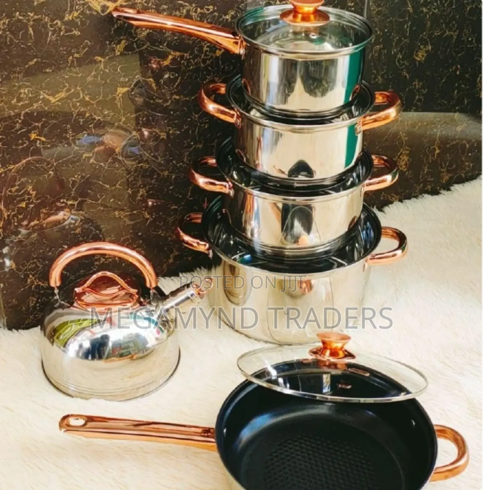 Stainless Steel Cookware Set/12pc Induction Sufuria