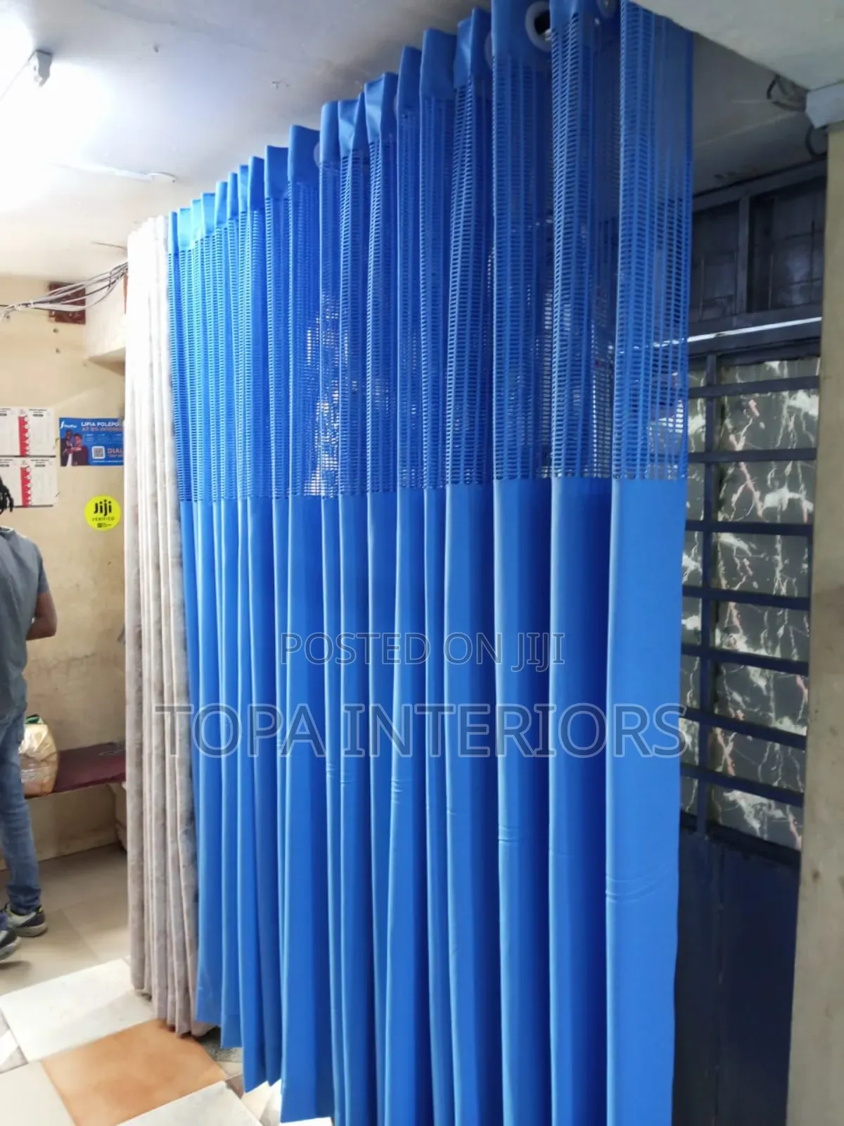 Ward Privacy Blue Hospital Curtains Supply and Installation