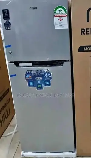 Mika 138litres Double Door Refrigerator/Silver M/