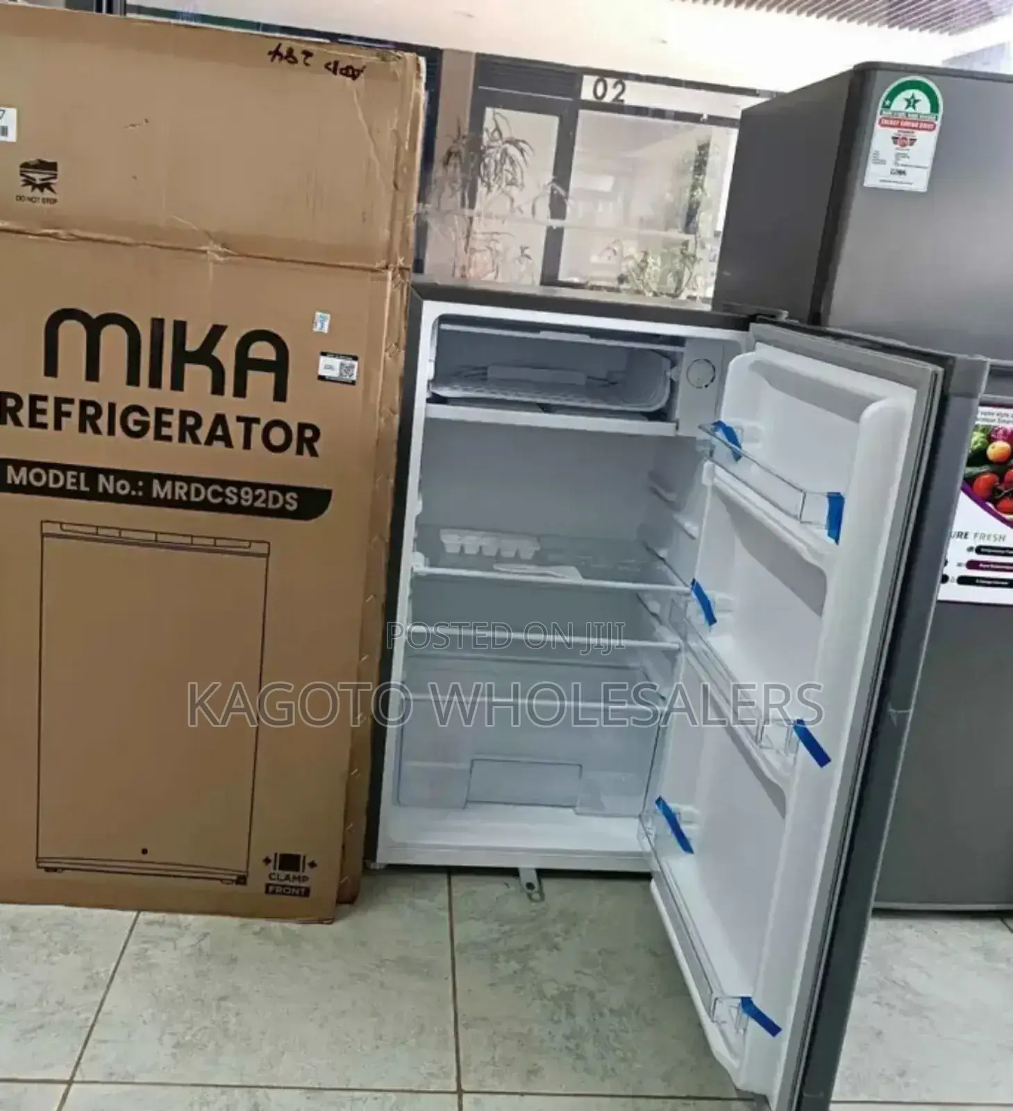 Mika 90l Single Door Refrigerator/Silver M/