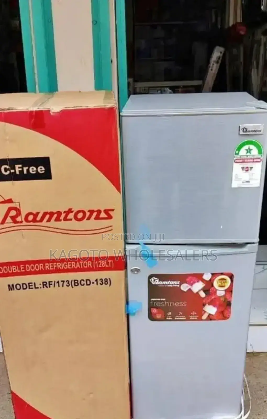 Ramtons 128litres Double Door Refrigerator Rm128