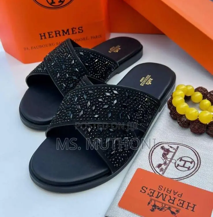 Studded Hermes Gents Slides (Size 40-45)