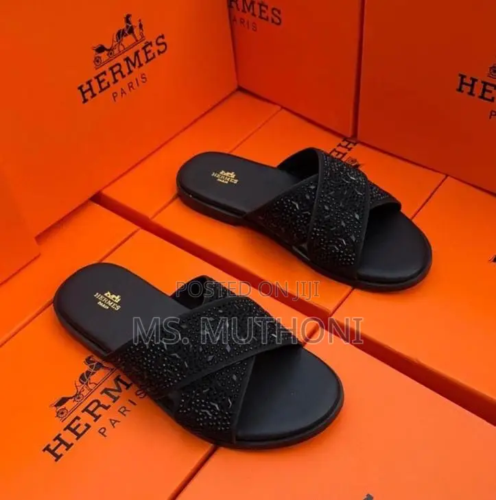 Studded Hermes Gents Slides (Size 40-45)