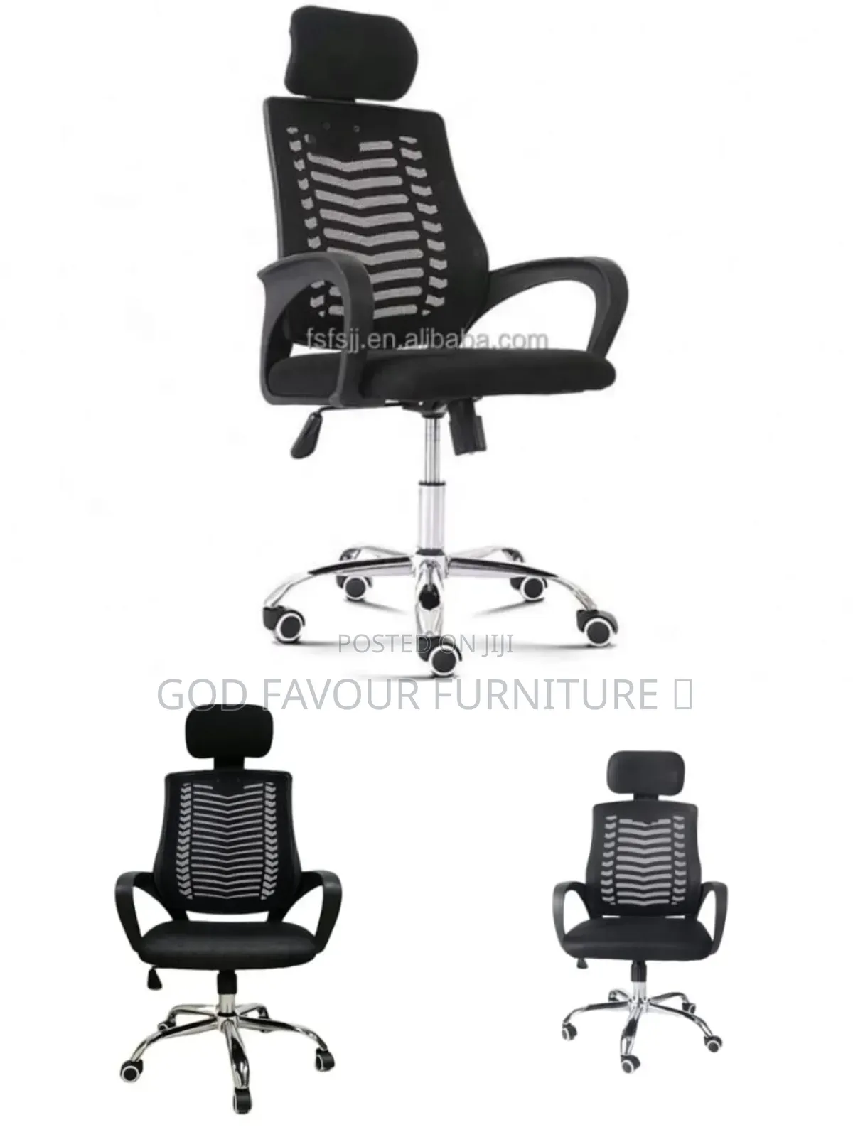 Unique Swivel Black Ergonomic Headrest Office Chair Hj9m