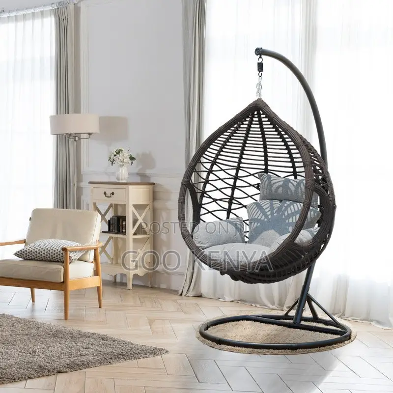 Outdoor Furniture ; Round Ratten Weaving Basket Sofa Hanging