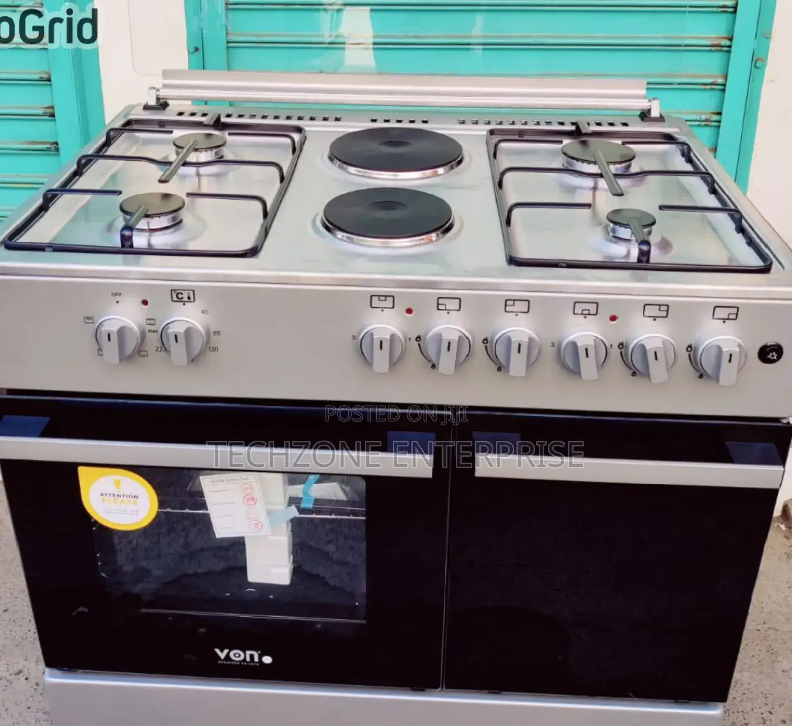Von Vcf964241nfs 4 Gas + 2 Electric Standing Cooker Silver