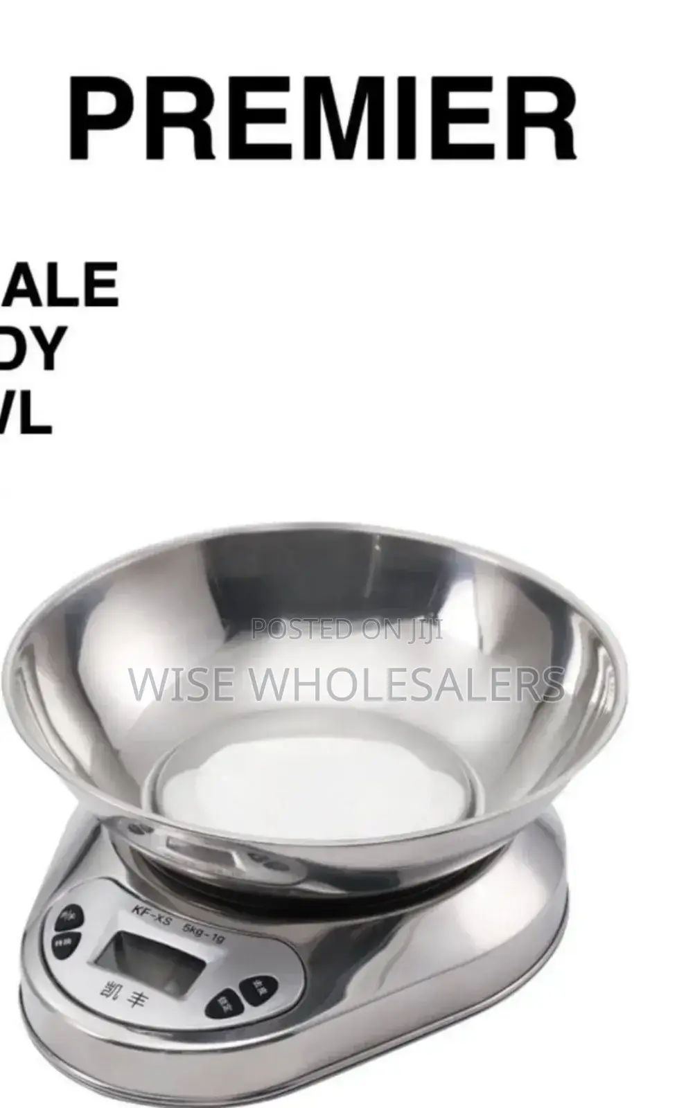 Premier Kitchen Scale Steel Body With Bowl Digital 5kgs