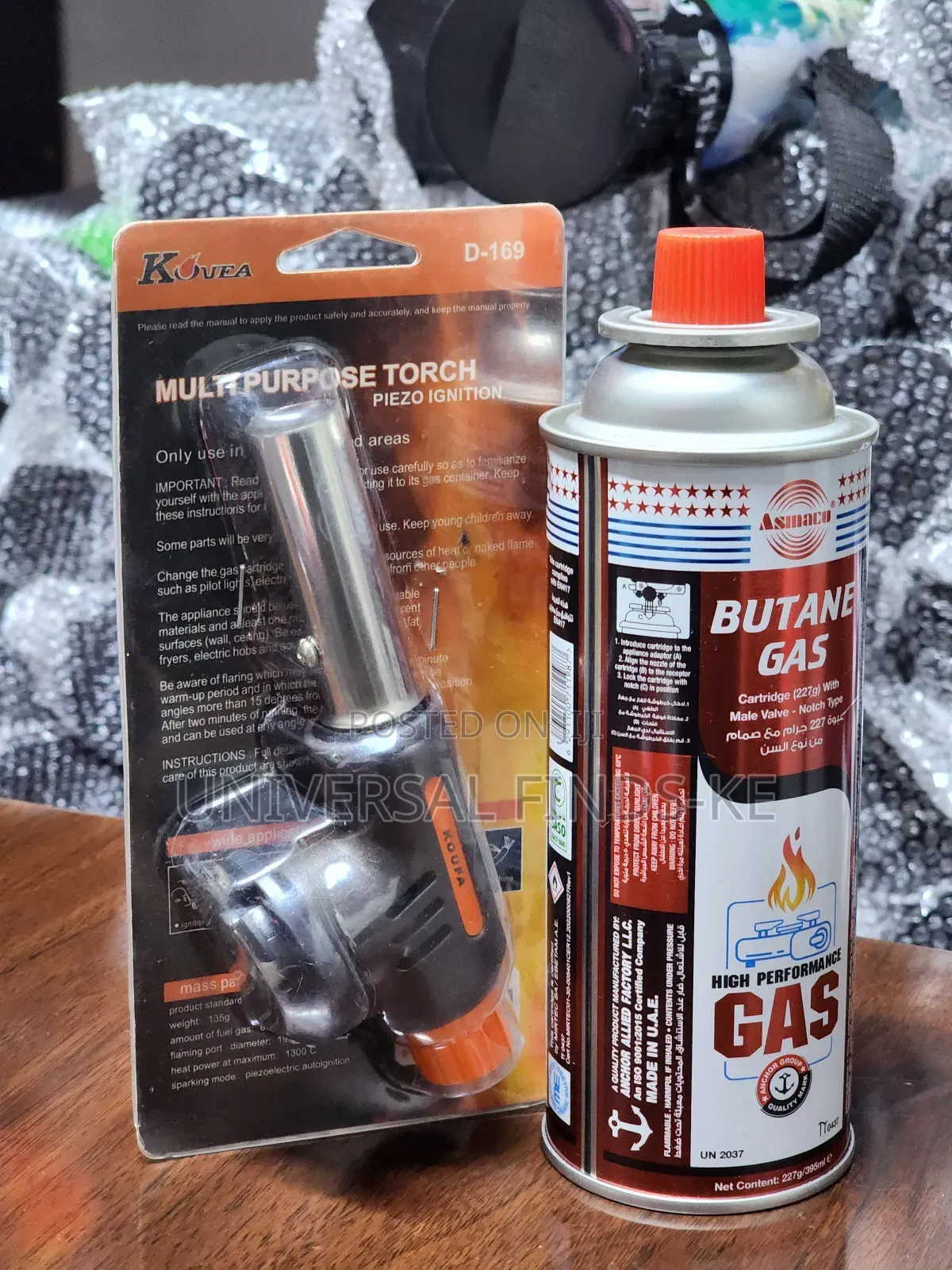 Multi-Purpose Butane Flame Torch + Butane Gas