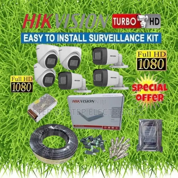 Hikvision 6 1080p Resolution 2mp CCTV Cameras Full Package