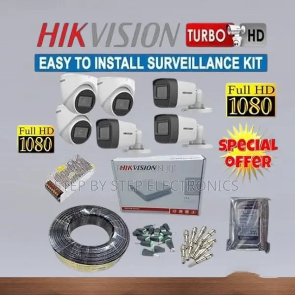 High-Definition Hikvision 6 1080p CCTV Cameras Full Package