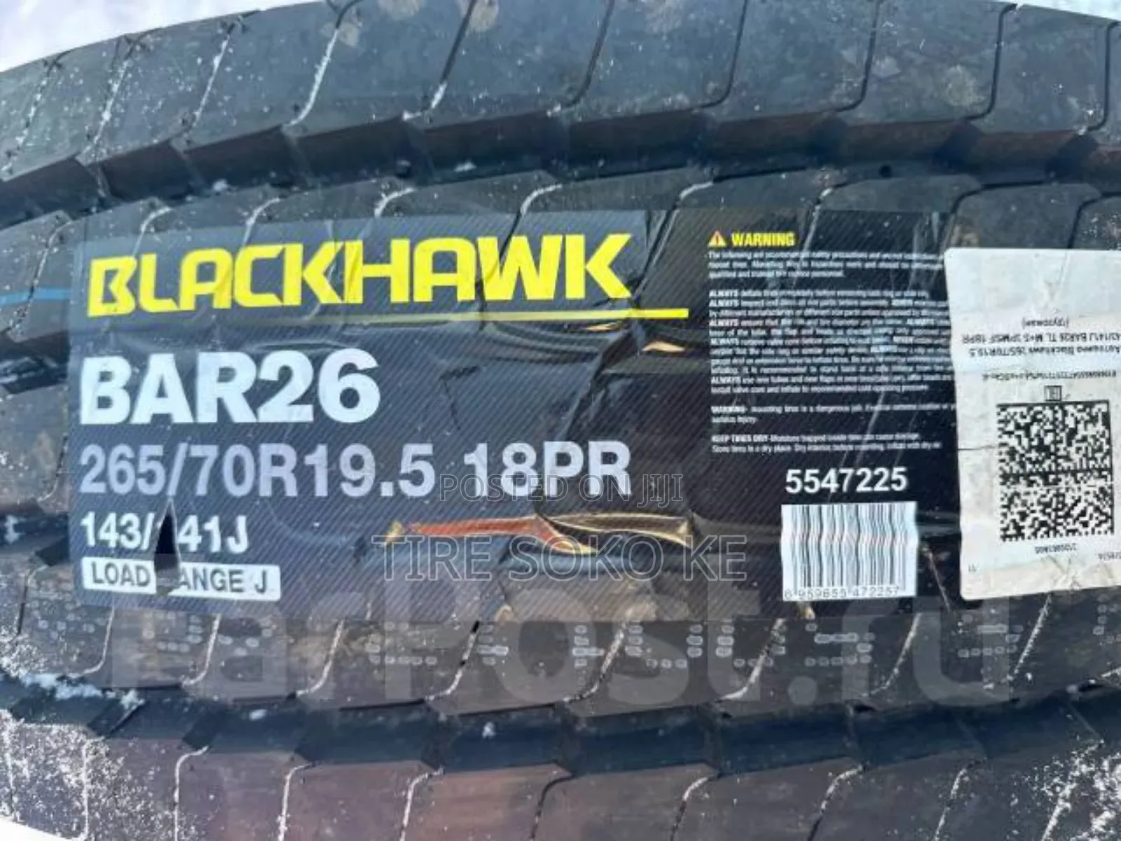 265/70r19.5 Blackhawk B.A.R26 All Position Tyre
