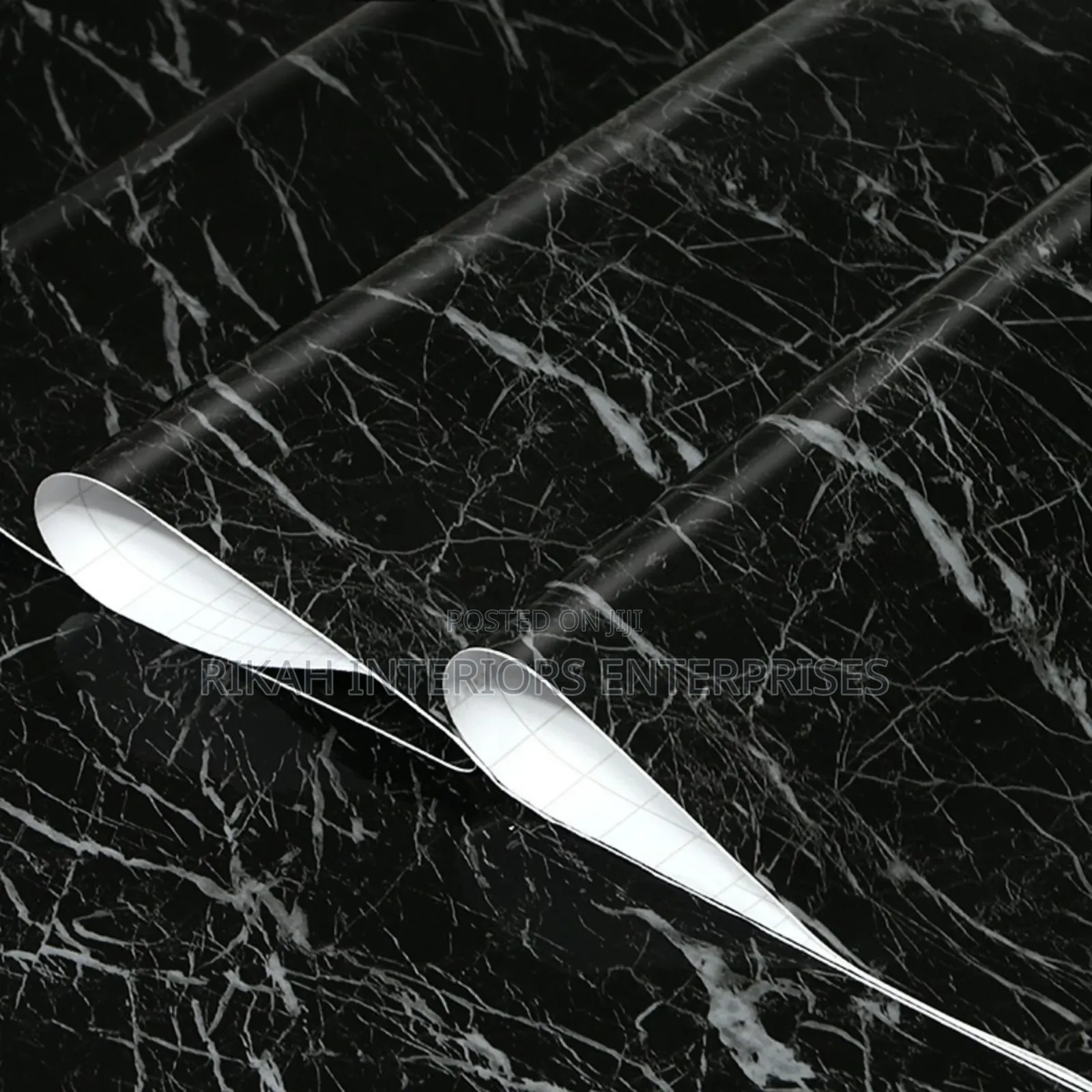 Marble Black Contact Papers