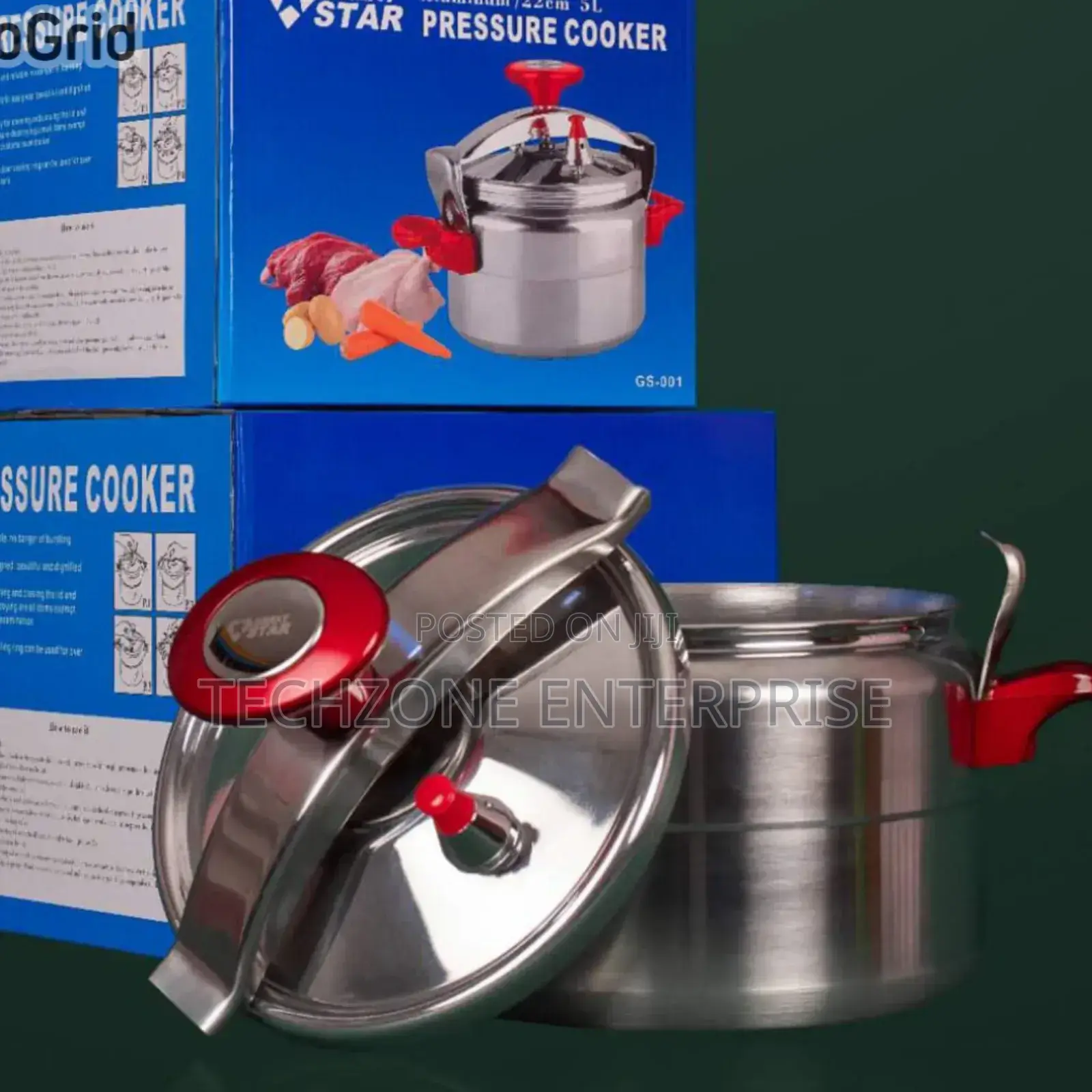 Great Star Gs-001 5l Aluminum Two Handle Pressure Cooker