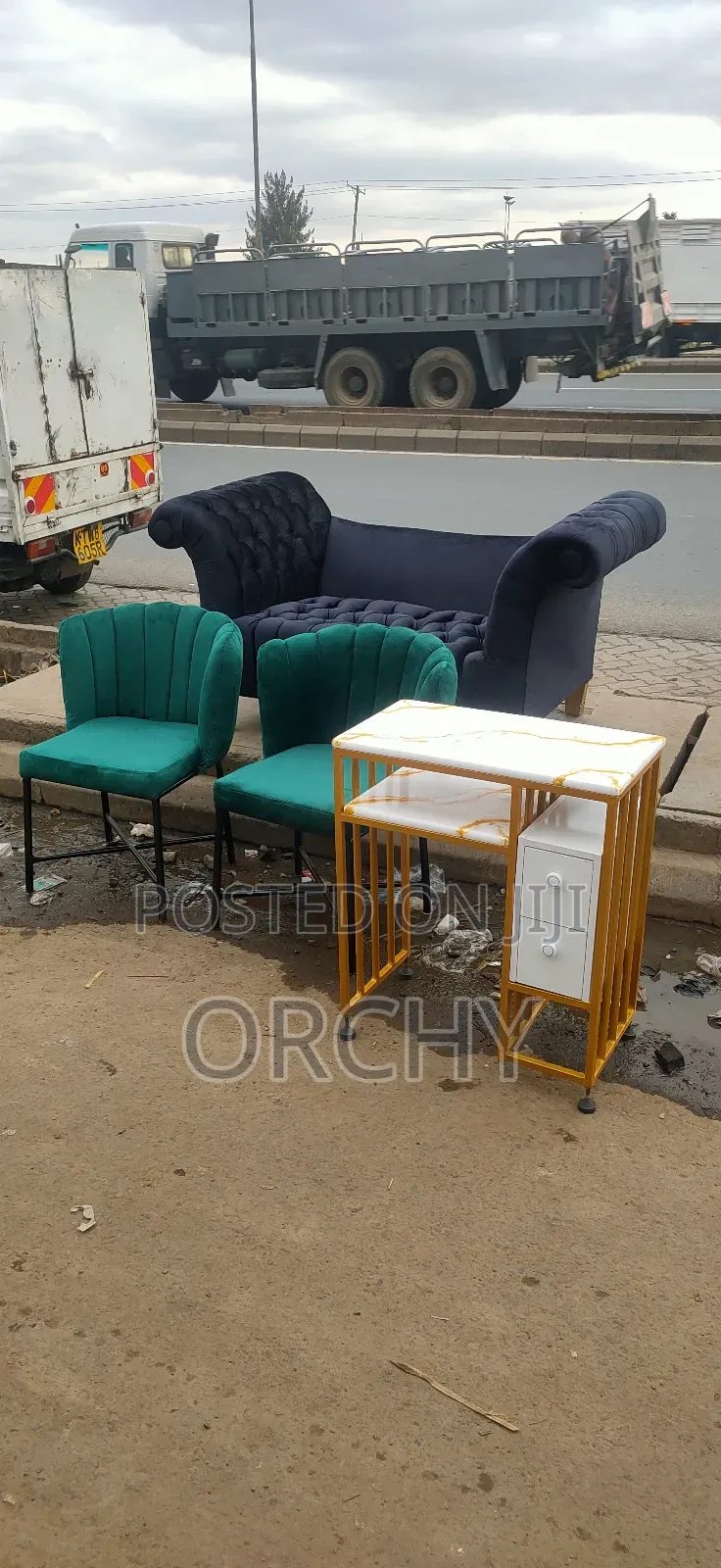 Manicure Table, 2 Manicure Seats And 1 2 Seater Waiting Couch
