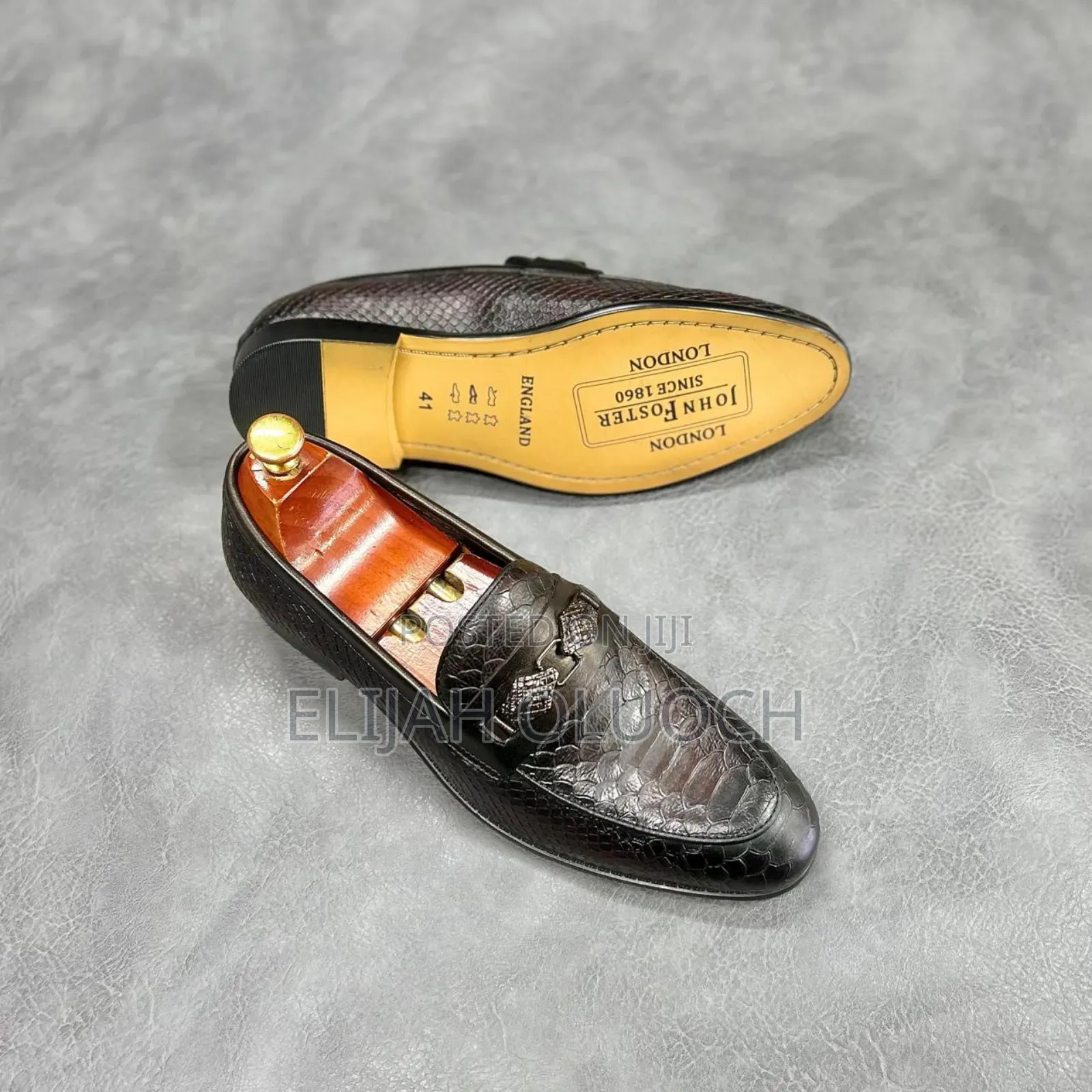 Official Shoes Lace Less Brown John Foster