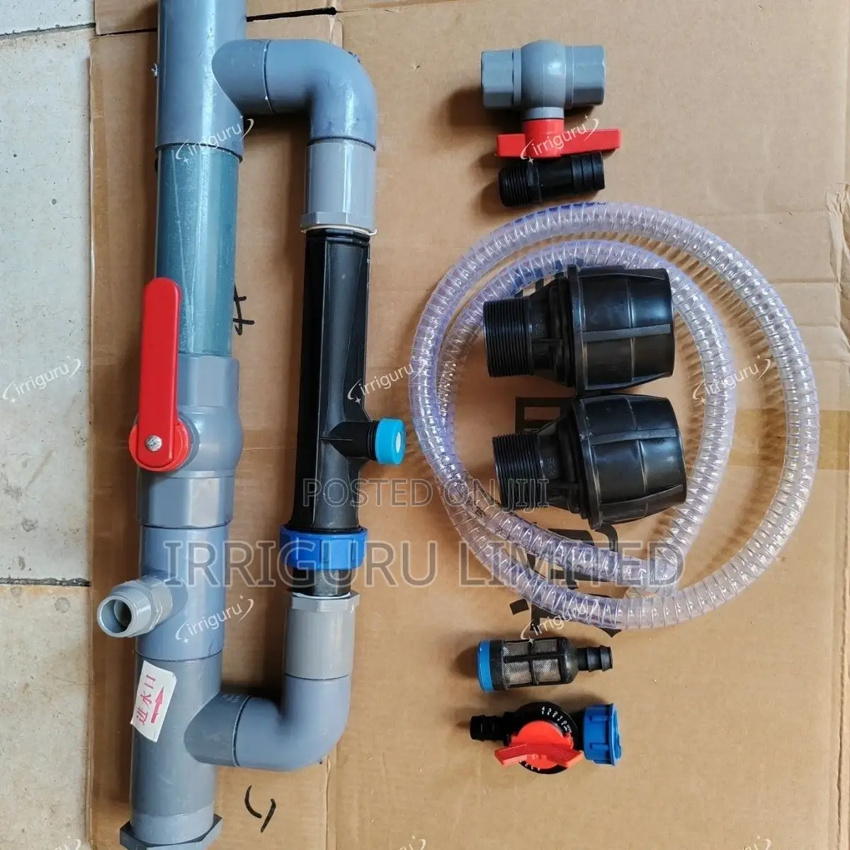 Venturi Fertilizer Injector Irrigates Farmland.