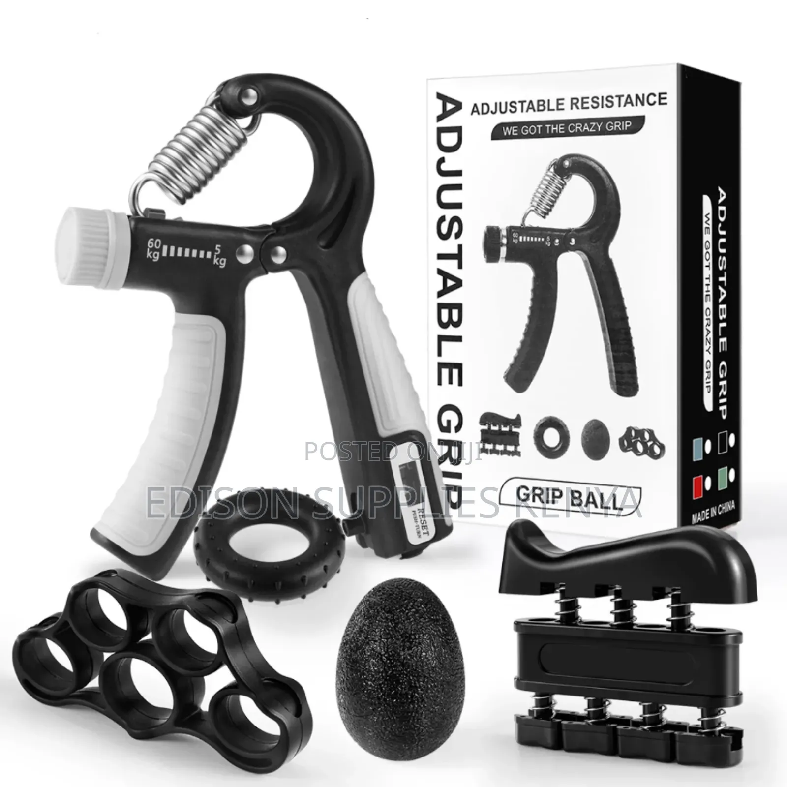 5pcs Hand Grip Exercises Set Forearm Trainer Fingers Wrist
